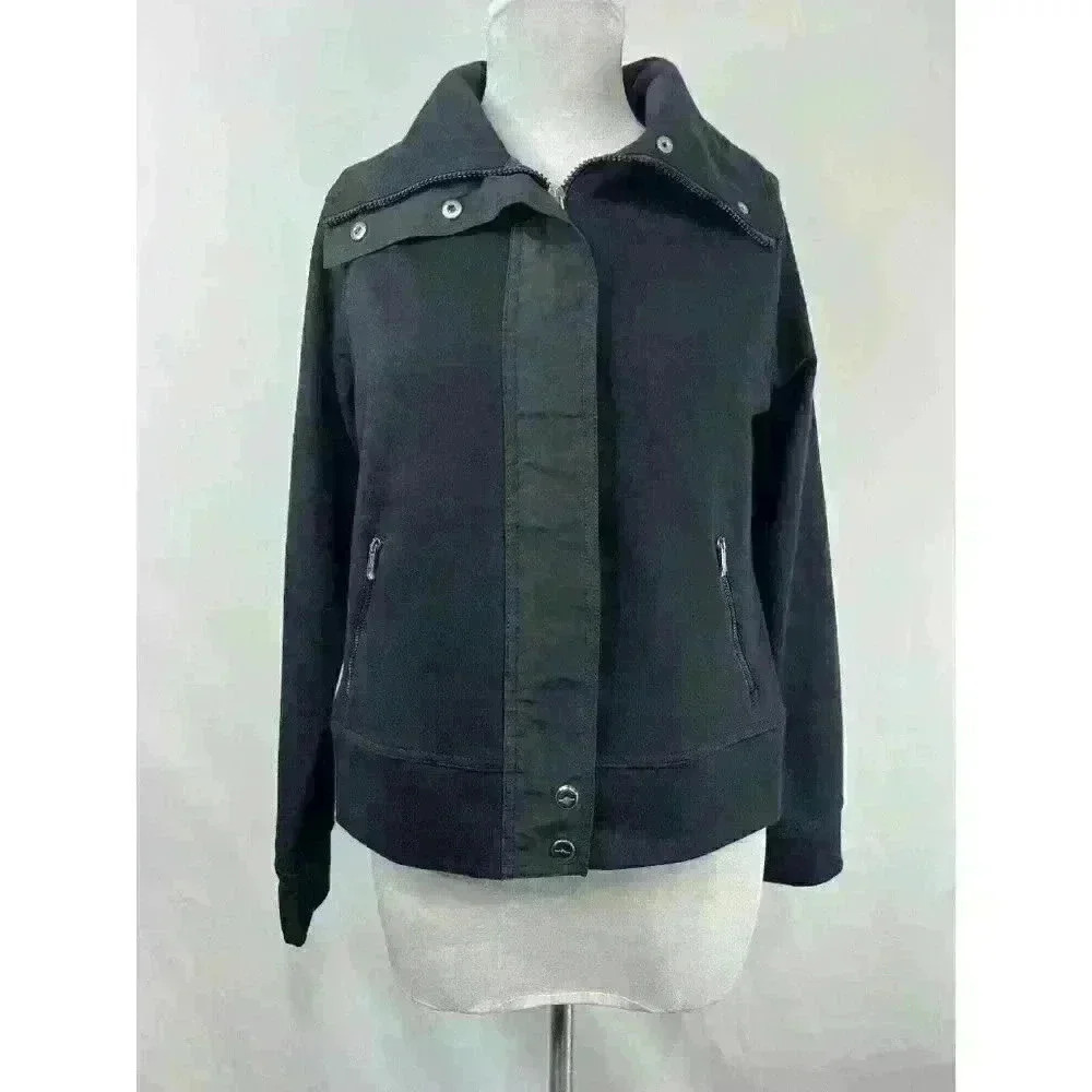 L-RL Ralph Lauren Active Zip‎ Front Jacket Size M Black